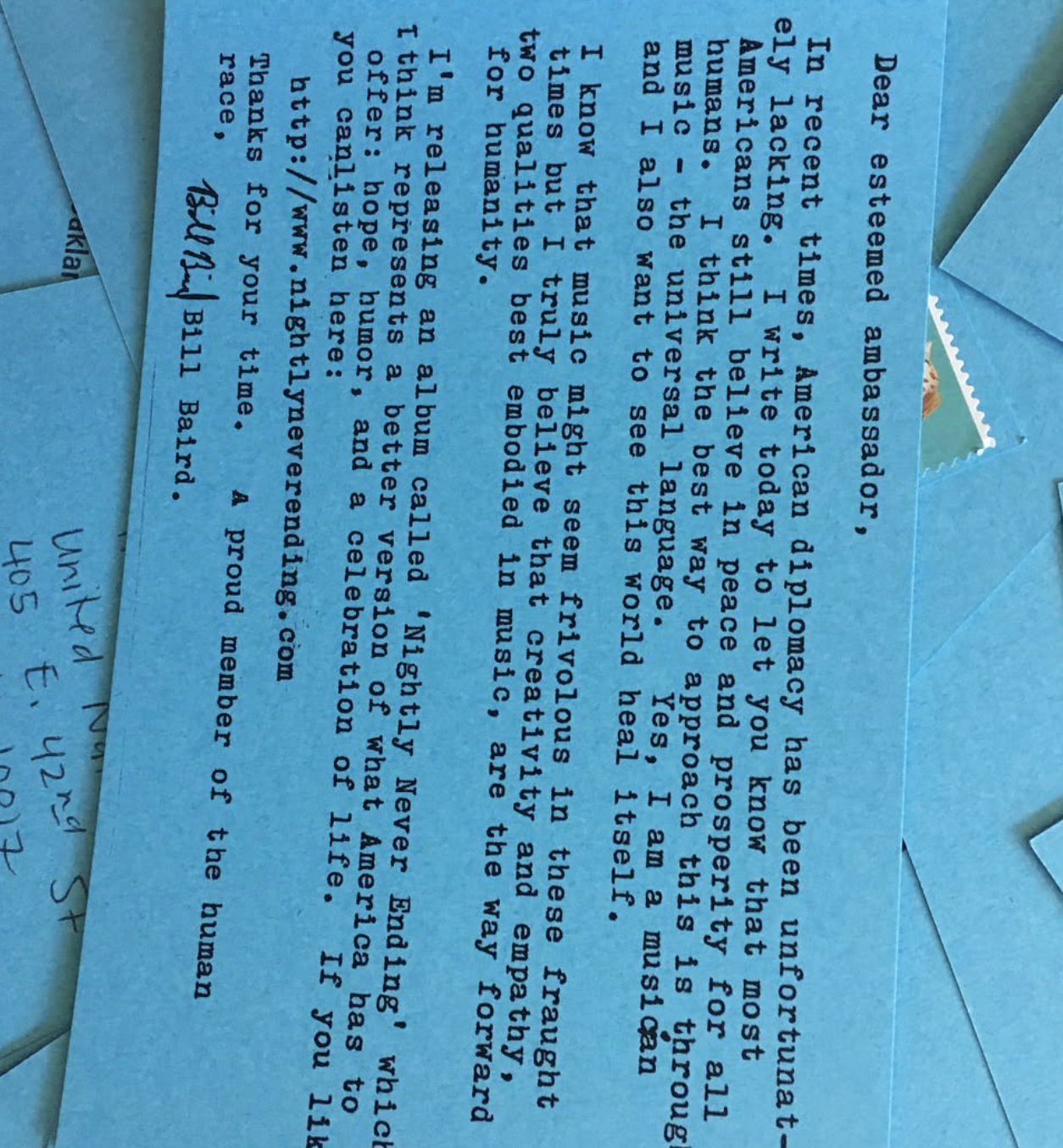 Postcards to UN